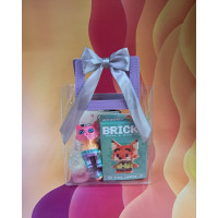 Подарунковий набір для гарного настрою, конструктор, гаманець, 3D котик, сквіш лід