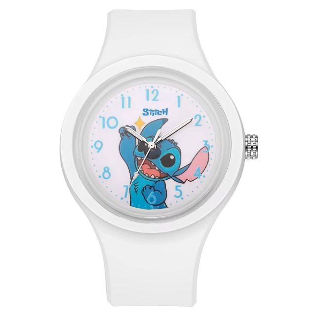 Дитячий наручний годинник Стіч, Stitch- білий