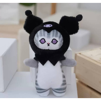 М'яка іграшка-брелок Котик у костюмі Куромі, Kuromi 16 см
