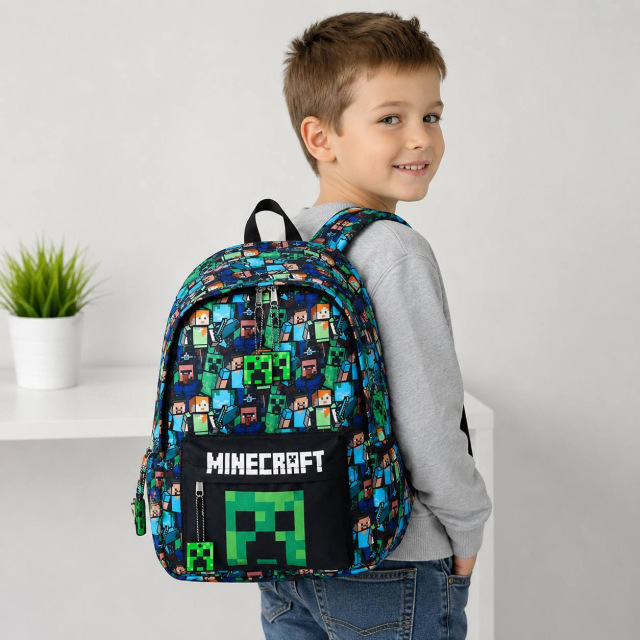 Дитячий рюкзак Minecraft з Кріпером, рюкзак Майнкрафт