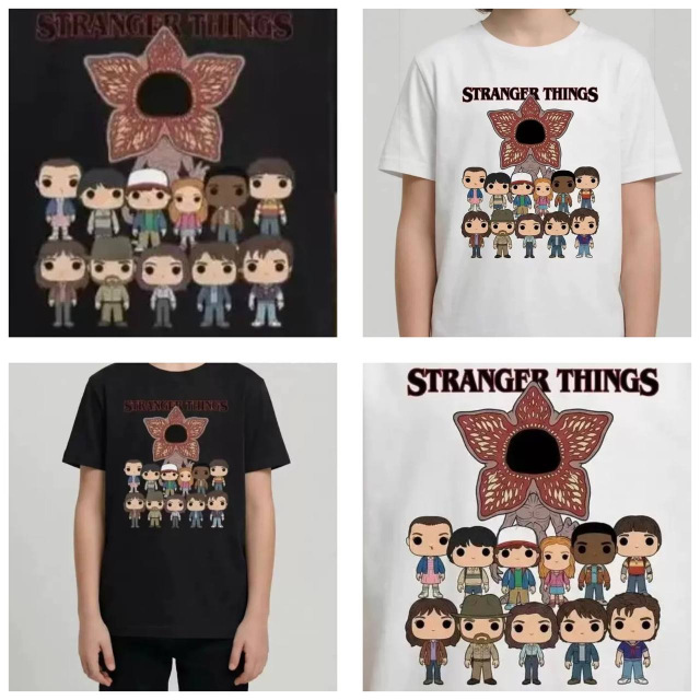 Футболка Дивні Дива, Футболка чорна, Футболка Stranger things