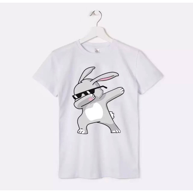 Футболка дитяча Dabbing, Dab, Dab Rabbit, біла футболка