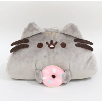 Пенал косметичка котик Pusheen Cat з пончиком, М'який пенал Пушин