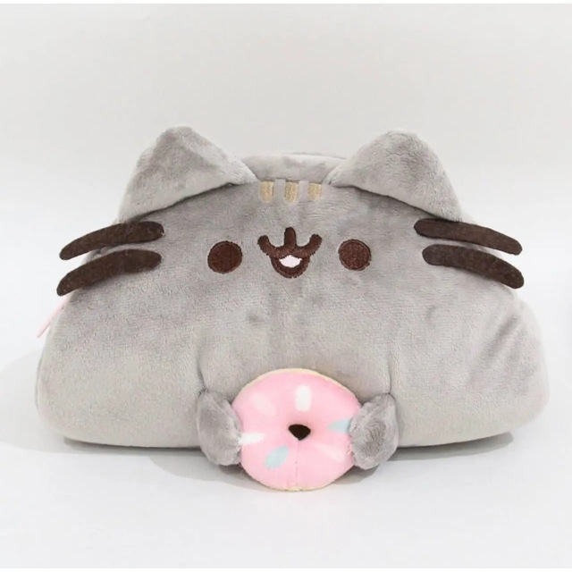 Пенал косметичка котик Pusheen Cat з пончиком, М'який пенал Пушин