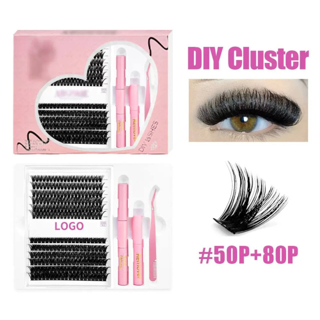 Набір для самостійного нарощування вій DIY Cluster Lash Kit (50P+80P)
