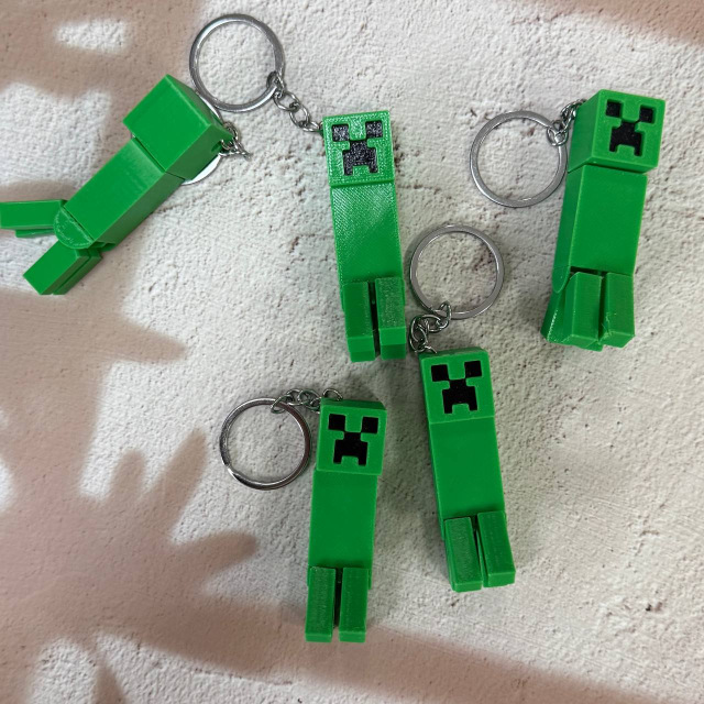 Брелок 3D Кріпер, Майнкрафт, брелок Minecraft 