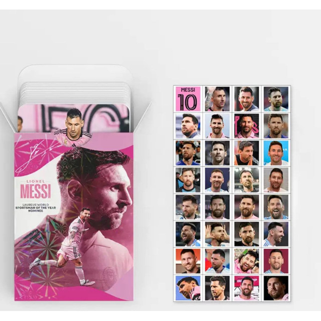 Набір карток та налопок з  Мессі, картки з Lionel Messi