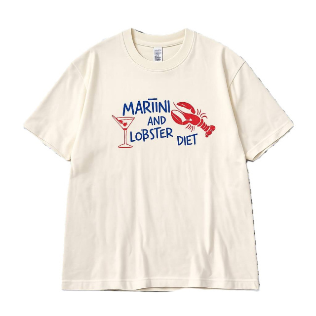 Легка жіноча футболка з принтом Martini and Lobster diet