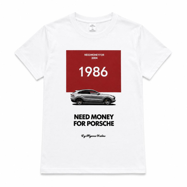 Жіноча футболка з принтом Porsche 1986 